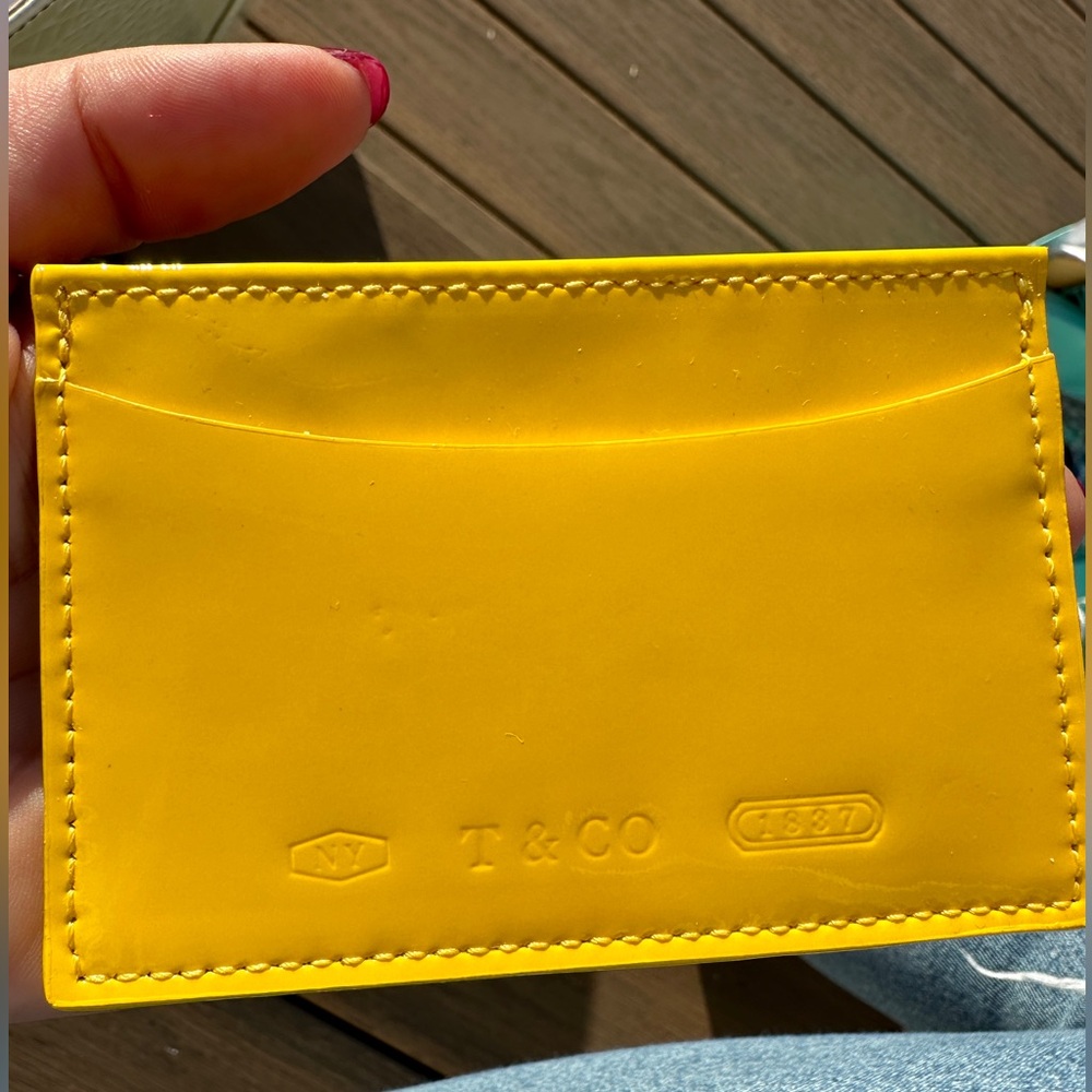 Tiffany & Company patent leather card case. Limited edition color! Brand new